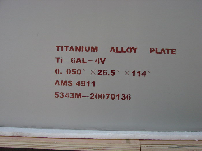 Titanium Alloy Sheet Ti-6Al-4V AMS4911